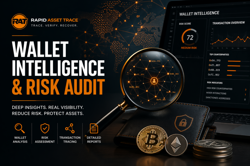 Wallet intelligence and risk audit service for crypto asset investigation